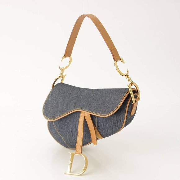 Dior Christian Bag Indigo Saddle  Hand Denim - Picture 1 of 9